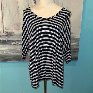 J. Crew Oversized Blue Striped Shirt, XS